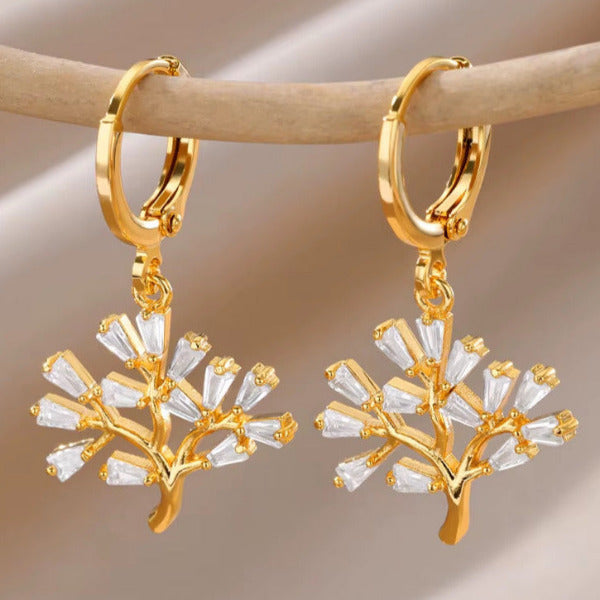 Zircon Pearl Earrings for Women 2023 Trending Stainless Steel Gold Color Drop Earring Wedding Party Luxury Jewelry Bijoux Femme