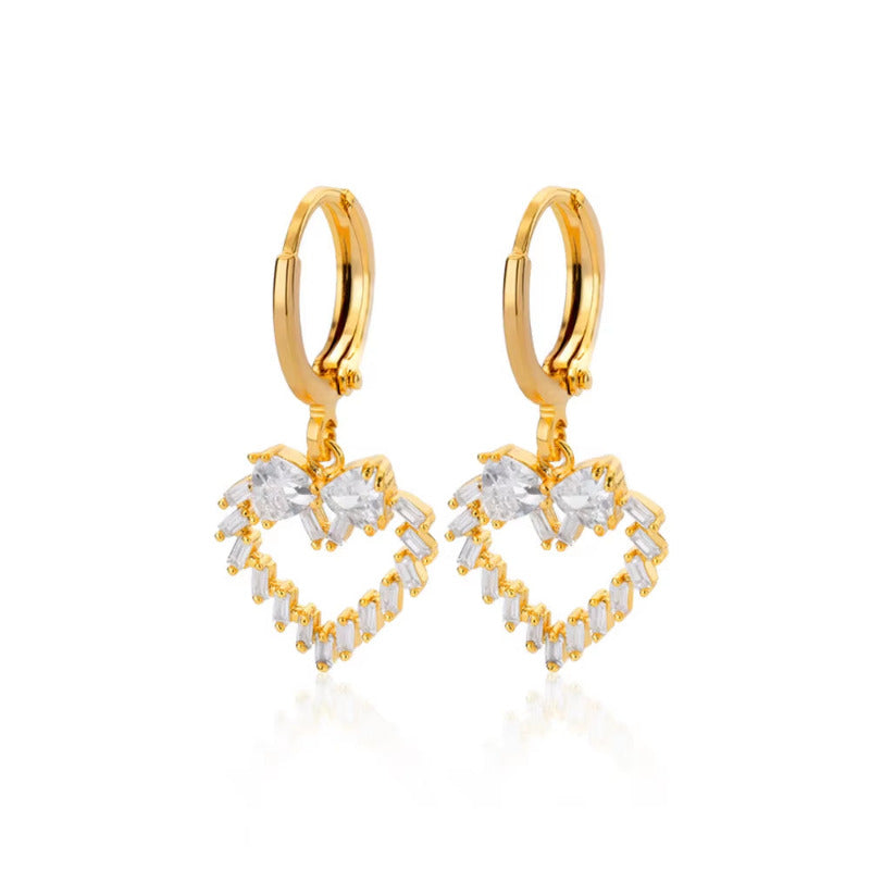 Zircon Pearl Earrings for Women 2023 Trending Stainless Steel Gold Color Drop Earring Wedding Party Luxury Jewelry Bijoux Femme