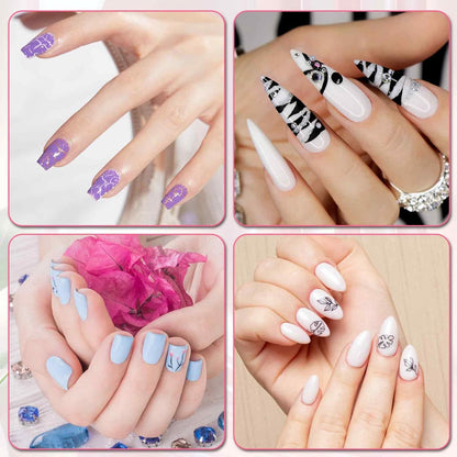 4Pcs Ombre Nail Brush, Nail Brushes Set for Gel Nails, Gradient Nail Sponges Pen, Nail Liner Brushes, Nails Art Brushes for Nail DIY Manicure Tools, Pink