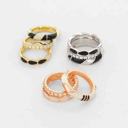 Moon Flower Stackable Ring Set