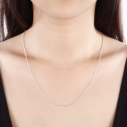 10PCS LOT Wholesale 925 Sterling Silver 16/18/20/22/24/26/28/30 Inch 1Mm Snake Chain Necklace for Woman Man Fashion Jewelry